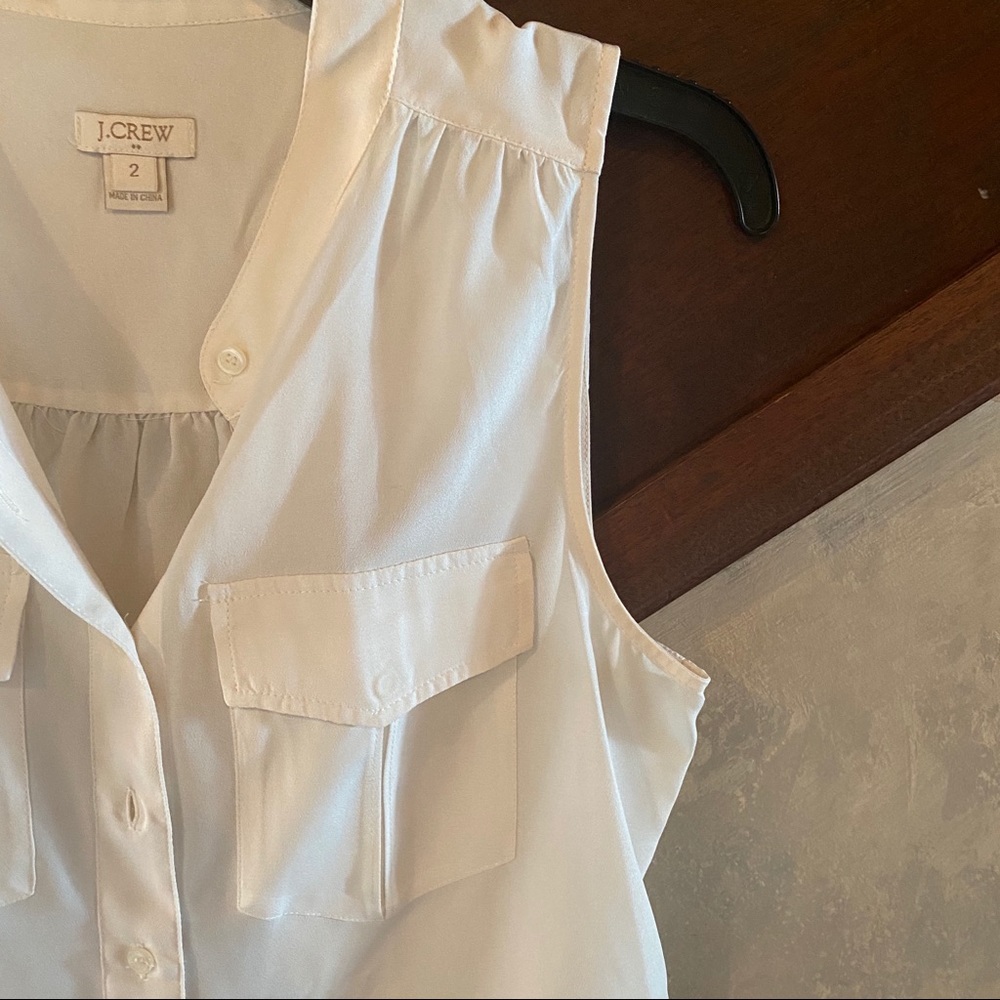 Cream work shirt with pockets